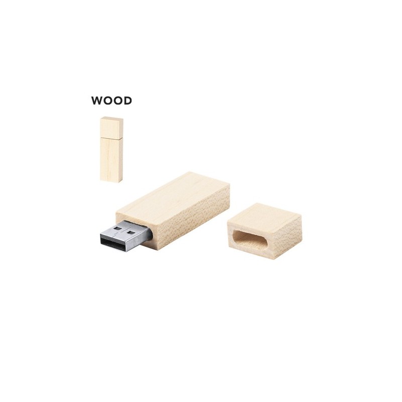 Clé USB Éco-responsable Pratique Personnalisée 16GB Nokex Matières : bois