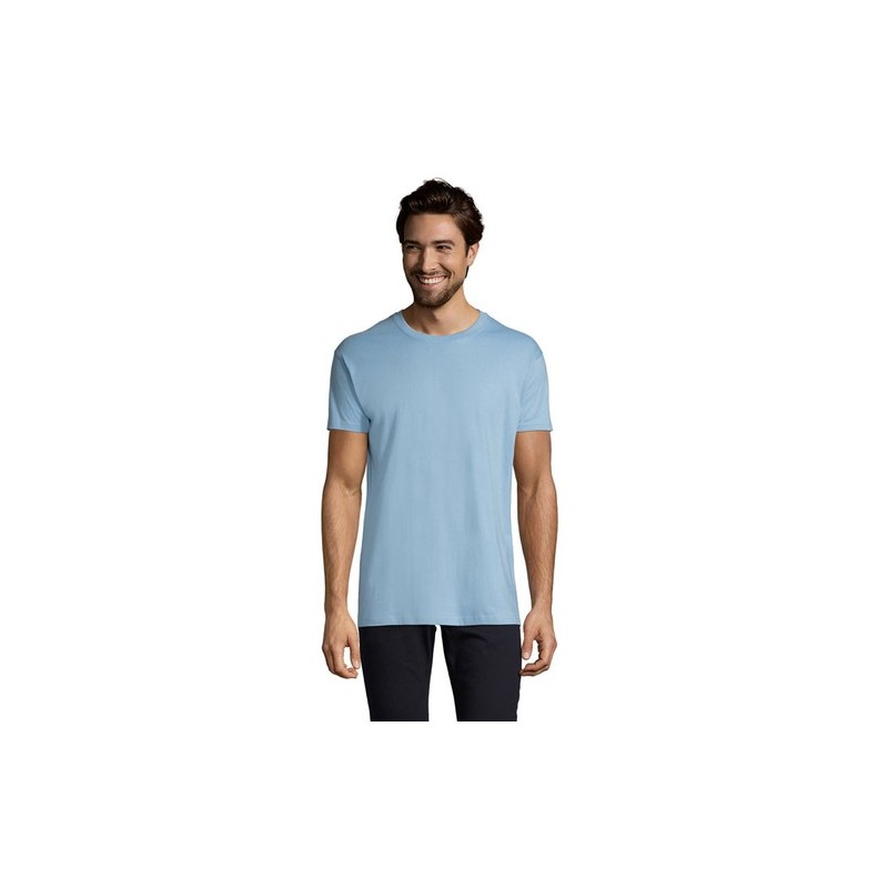 T-Shirt Homme 190g Publicitaire IMPERIAL Matières : coton Taille textile : XS Couleurs : bleu ciel goodies publicitaire événemen