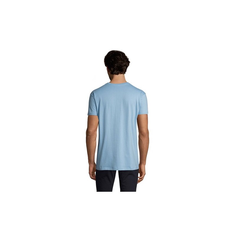 T-Shirt Homme 190g Publicitaire IMPERIAL Matières : coton Taille textile : XS Couleurs : bleu ciel personnalisable avec votre lo