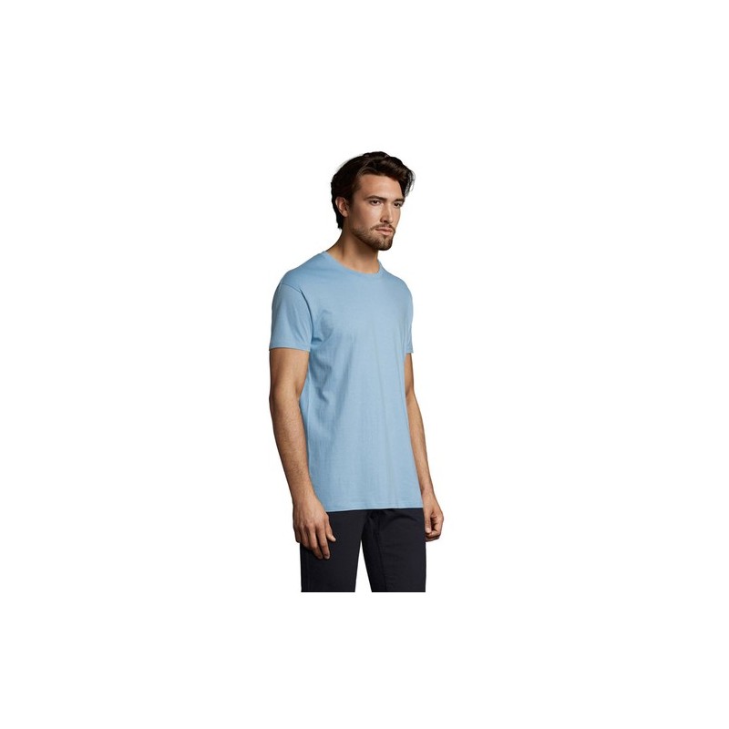 T-Shirt Homme 190g Publicitaire IMPERIAL Matières : coton Taille textile : XS Couleurs : bleu ciel personnalisation sur mesure