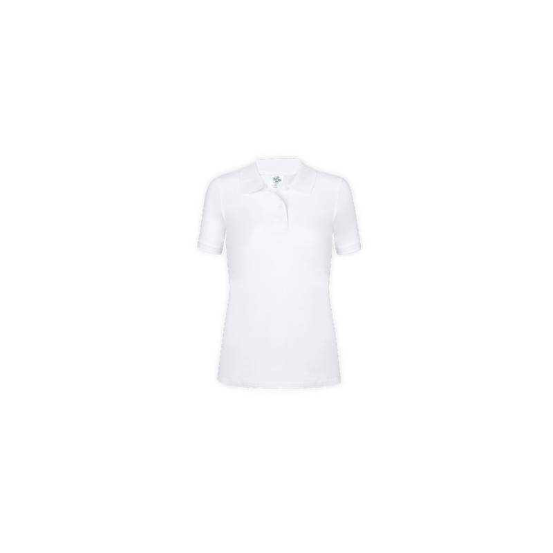 Polo Blanc Personnalisable Femme WPS180 "keya" Matières : coton Taille textile : XXL Couleurs : blanc impression haute définitio