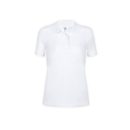 Polo Blanc Personnalisable Femme WPS180 "keya" Matières : coton Taille textile : XXL Couleurs : blanc impression haute définitio