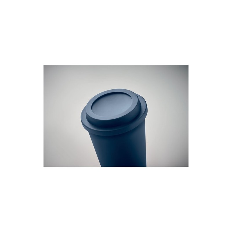 Gobelet double paroi personnalisable de 300 ml - SORA Matières : polypropylène (PP) Couleurs : bleu marine marquage couleur écla