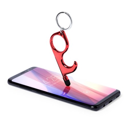 Porte-Clés Anticontact Personnalisé Éco-responsable - Cimak Couleurs : rouge goodies publicitaire durable