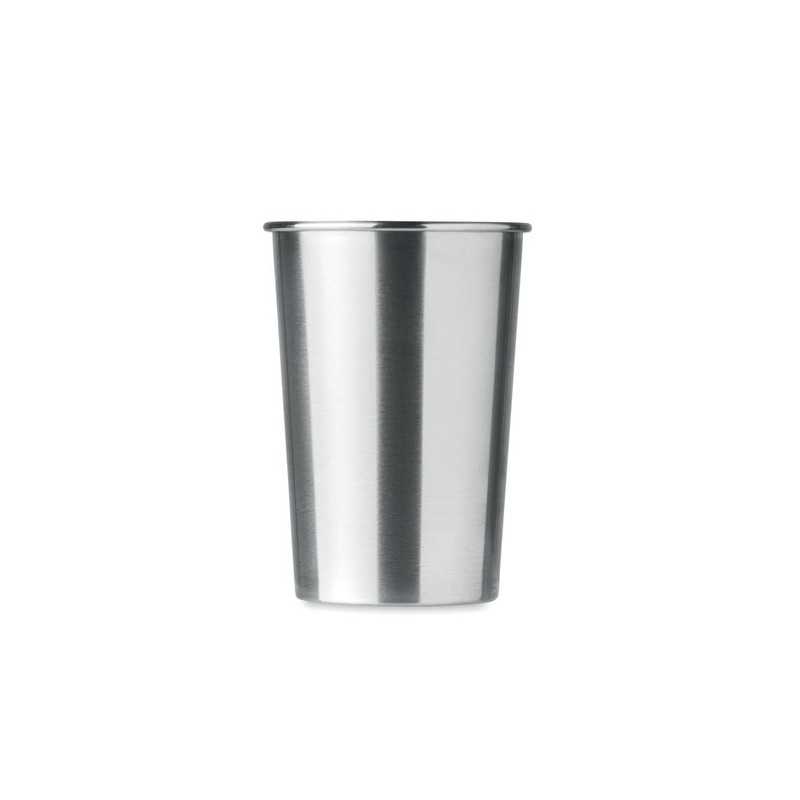 Gobelet publicitaire en acier inox 350ml BONGO Matières : acier inoxydable Couleurs : argenté mat personnalisable avec votre log