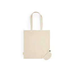 Sac Éco-Responsable Pliable Personnalisé en Coton Bio - Nepax Matières : coton organique Couleurs : naturel