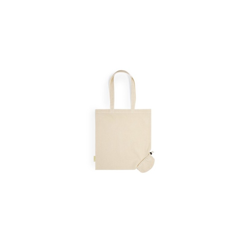 Sac Éco-Responsable Pliable Personnalisé en Coton Bio - Nepax Matières : coton organique Couleurs : naturel