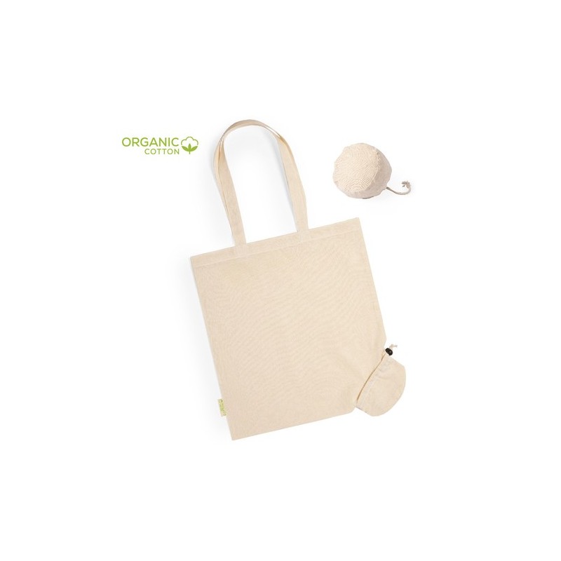 Sac Éco-Responsable Pliable Personnalisé en Coton Bio - Nepax Matières : coton organique Couleurs : naturel goodies publicitaire