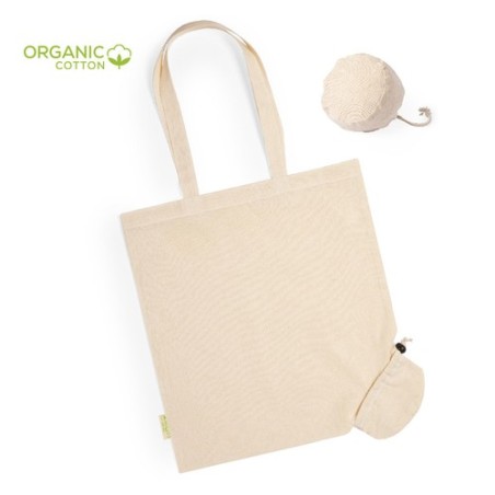 Sac Éco-Responsable Pliable Personnalisé en Coton Bio - Nepax Matières : coton organique Couleurs : naturel goodies publicitaire