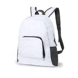 Sac à Dos Pliable Personnalisé Éco-responsable Idéal pour Loisirs Mendy Matières : ripstop Couleurs : blanc