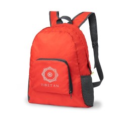 Sac à Dos Pliable Personnalisé Éco-responsable Idéal pour Loisirs Mendy Matières : ripstop Couleurs : blanc personnalisable avec