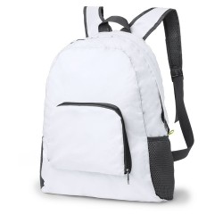 Sac à Dos Pliable Personnalisé Éco-responsable Idéal pour Loisirs Mendy Matières : ripstop Couleurs : blanc cadeau entreprise pa