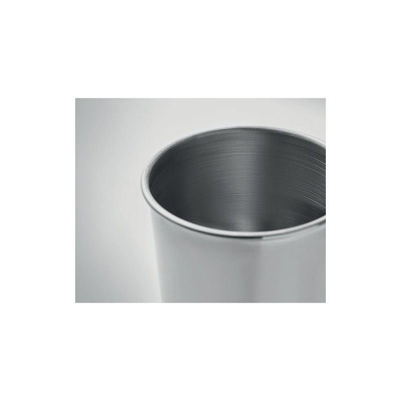 Gobelet publicitaire en acier inox 350ml BONGO Matières : acier inoxydable Couleurs : argenté mat goodies publicitaire événement