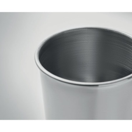 Gobelet publicitaire en acier inox 350ml BONGO Matières : acier inoxydable Couleurs : argenté mat goodies publicitaire événement