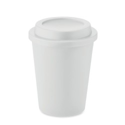 Gobelet double paroi personnalisable de 300 ml - SORA Matières : polypropylène (PP) Couleurs : blanc cadeau entreprise pas cher