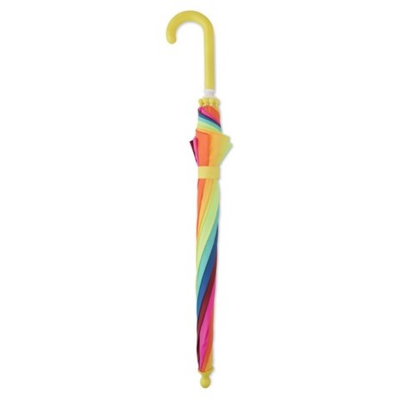 Parapluie enfant 18 pouces personnalisé motif Arc-en-Ciel ARCO Matières : PET Couleurs : multicolore cadeau entreprise pas cher