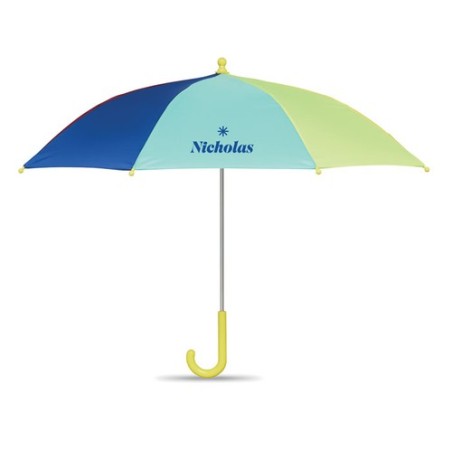 Parapluie enfant 18 pouces personnalisé motif Arc-en-Ciel ARCO Matières : PET Couleurs : multicolore goodies publicitaire événem