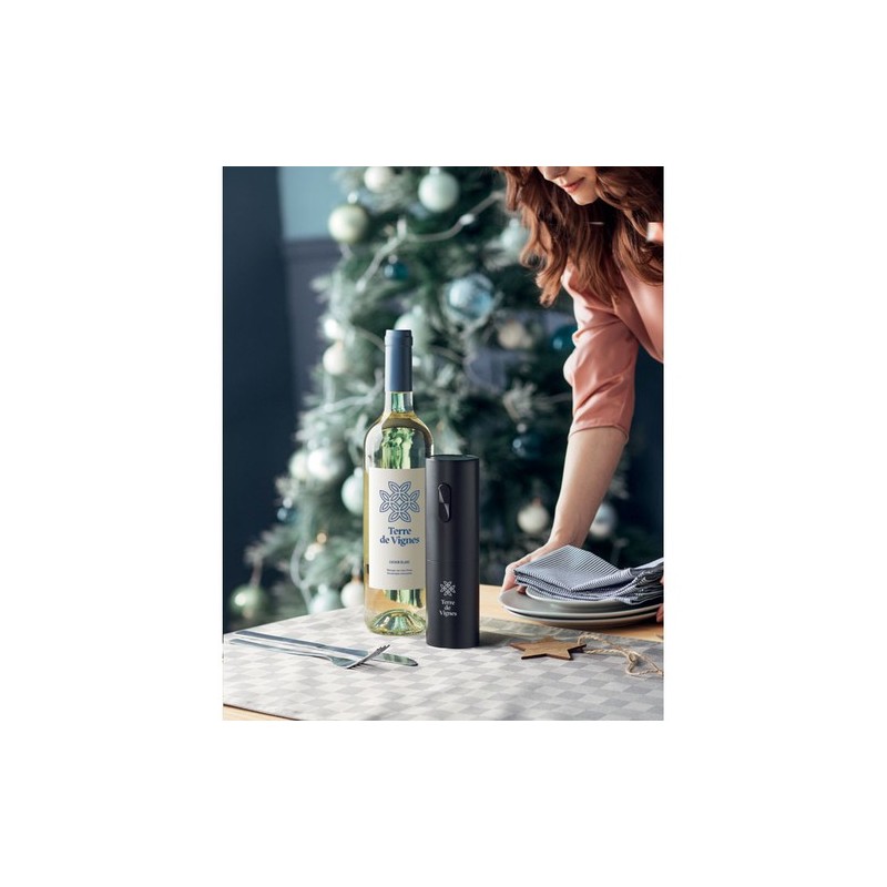 Ouvre-bouteille électrique personnalisé pas cher - VINO Matières : ABS Couleurs : noir marquage laser ultra précis