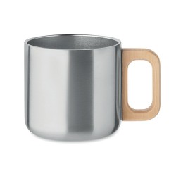 Mug Éco-responsable Double Paroi 350 ml en Acier Inoxydable Personnalisé ACERO Couleurs : argenté mat Matières : acier inoxydabl