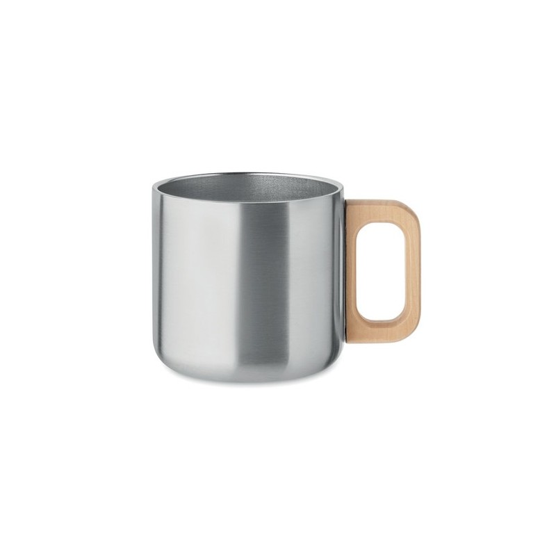 Mug Éco-responsable Double Paroi 350 ml en Acier Inoxydable Personnalisé ACERO Couleurs : argenté mat Matières : acier inoxydabl
