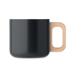 Mug Éco-responsable Double Paroi 350 ml en Acier Inoxydable Personnalisé ACERO Couleurs : noir Matières : acier inoxydable recyc