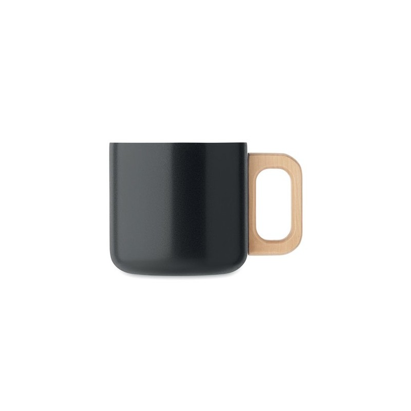 Mug Éco-responsable Double Paroi 350 ml en Acier Inoxydable Personnalisé ACERO Couleurs : noir Matières : acier inoxydable recyc