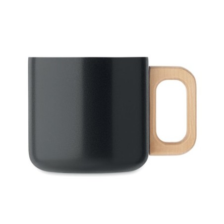 Mug Éco-responsable Double Paroi 350 ml en Acier Inoxydable Personnalisé ACERO Couleurs : noir Matières : acier inoxydable recyc