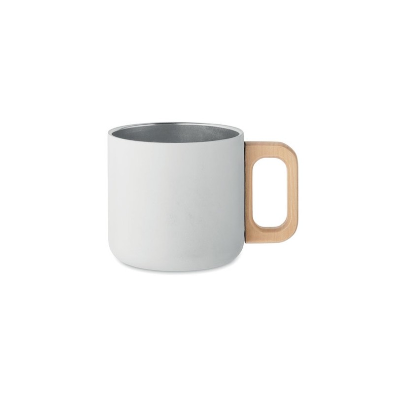 Mug Éco-responsable Double Paroi 350 ml en Acier Inoxydable Personnalisé ACERO Couleurs : blanc Matières : acier inoxydable recy