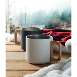 Mug Éco-responsable Double Paroi 350 ml en Acier Inoxydable Personnalisé ACERO Couleurs : blanc Matières : acier inoxydable recy