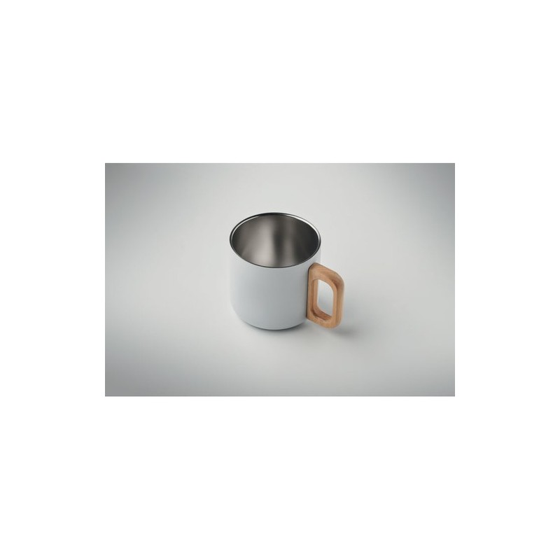 Mug Éco-responsable Double Paroi 350 ml en Acier Inoxydable Personnalisé ACERO Couleurs : blanc Matières : acier inoxydable recy