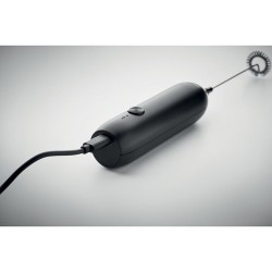 Mousseur à lait électrique pratique personnalisé FROATH Matières : ABS Couleurs : noir objet promotionnel éco-responsable