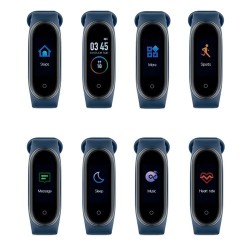 Montre sans fil de santé personnalisée ARTA Matières : silicone Couleurs : bleu marine personnalisation sur mesure