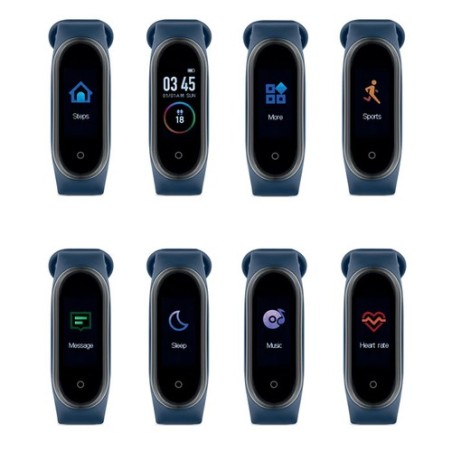 Montre sans fil de santé personnalisée ARTA Matières : silicone Couleurs : bleu marine personnalisation sur mesure