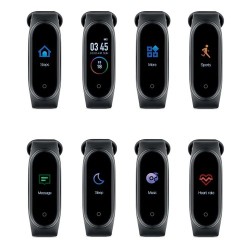 Montre sans fil de santé personnalisée ARTA Matières : silicone Couleurs : noir goodies personnalisé en stock