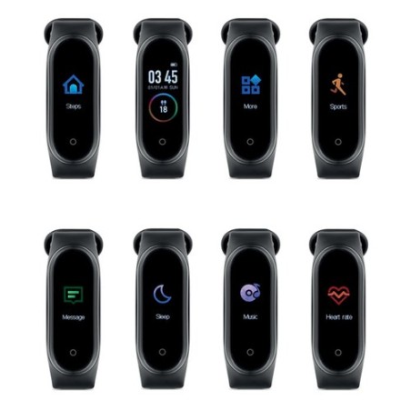Montre sans fil de santé personnalisée ARTA Matières : silicone Couleurs : noir goodies personnalisé en stock