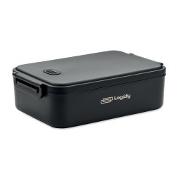 Lunch box  et pratique 2200 ml personnalisée INDUSMAX Matières : polypropylène (PP) Couleurs : noir goodies publicitaire événeme