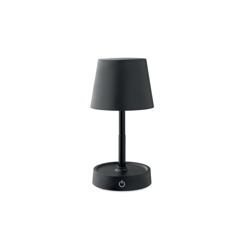 Lampe de table rechargeable élégante personnalisée TAPLAMB Matières : ABS Couleurs : noir cadeau collaborateur premium