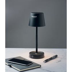 Lampe de table rechargeable élégante personnalisée TAPLAMB Matières : ABS Couleurs : noir personnalisation sur mesure