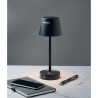 Lampe de table rechargeable élégante personnalisée TAPLAMB Matières : ABS Couleurs : noir personnalisation sur mesure