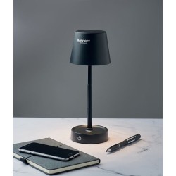 Lampe de table rechargeable élégante personnalisée TAPLAMB Matières : ABS Couleurs : noir personnalisable avec votre logo