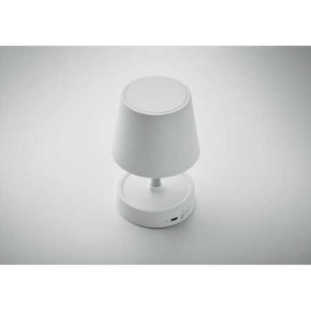 Lampe de table rechargeable élégante personnalisée TAPLAMB Matières : ABS Couleurs : blanc marquage laser ultra précis