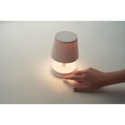 Lampe de table rechargeable élégante personnalisée TAPLAMB Matières : ABS Couleurs : blanc objet publicitaire robuste