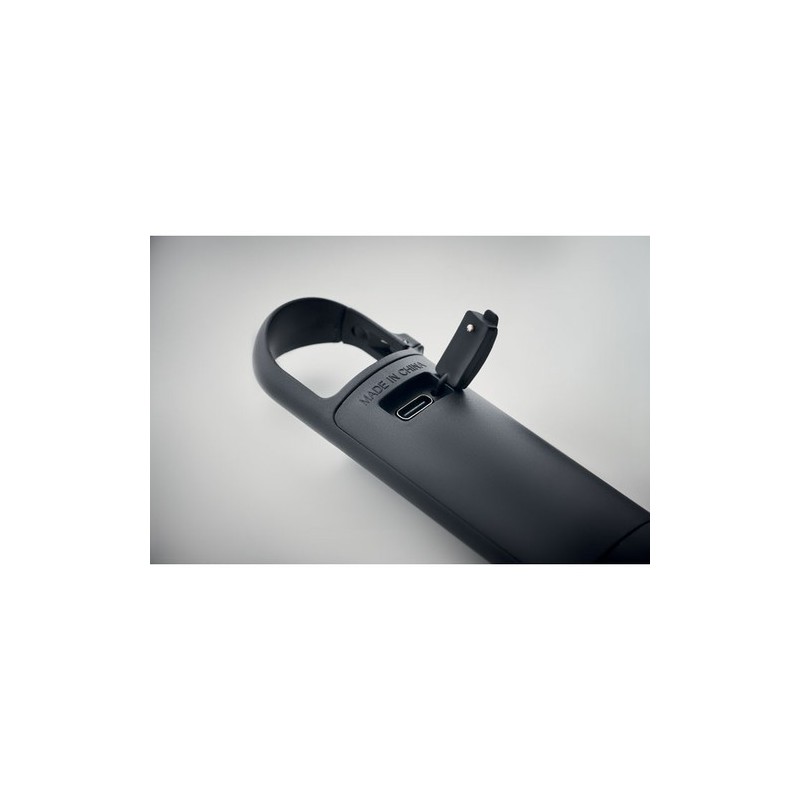 Lampe de Poche Pratique Personnalisée COB BLUZ Matières : ABS Couleurs : noir marquage laser ultra précis
