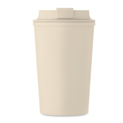 Gobelet Incassable Double Paroi 350 ml Personnalisé BEIBAKU Matières : PET Couleurs : beige 2