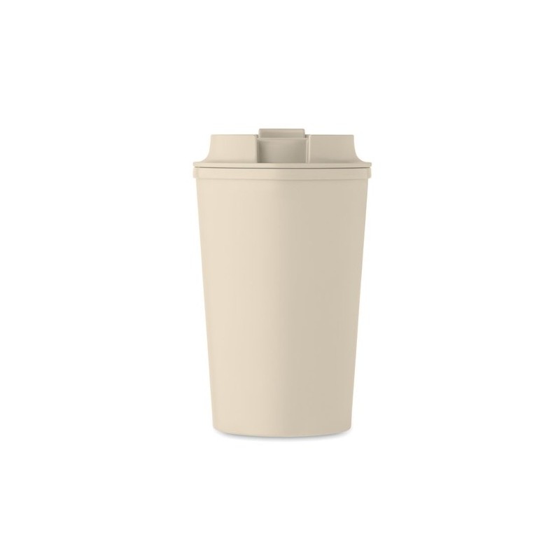 Gobelet Incassable Double Paroi 350 ml Personnalisé BEIBAKU Matières : PET Couleurs : beige accessoire événementiel unique