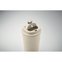 Gobelet Incassable Double Paroi 350 ml Personnalisé BEIBAKU Matières : PET Couleurs : beige objet promo petit budget