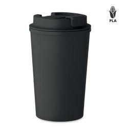 Gobelet Incassable Double Paroi 350 ml Personnalisé BEIBAKU Matières : PET Couleurs : noir personnalisable avec votre logo