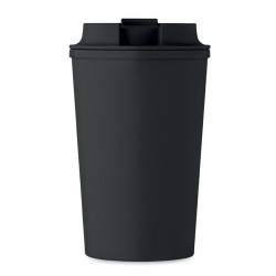 Gobelet Incassable Double Paroi 350 ml Personnalisé BEIBAKU Matières : PET Couleurs : noir goodies entreprise design
