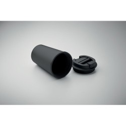 Gobelet Incassable Double Paroi 350 ml Personnalisé BEIBAKU Matières : PET Couleurs : noir impression logo haute qualité