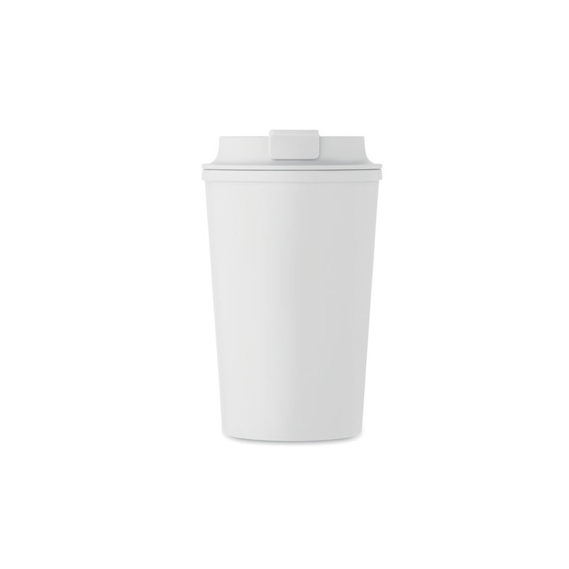 Gobelet Incassable Double Paroi 350 ml Personnalisé BEIBAKU Matières : PET Couleurs : blanc objet promotionnel éco-responsable